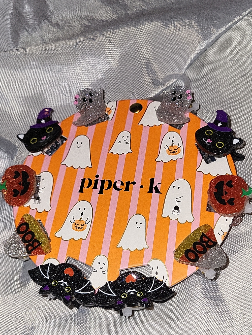 Halloween hairclips ghost bat Jack o'lantern